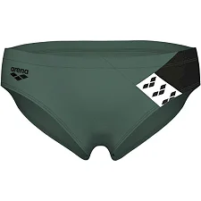 Плавки-слипы для мужчин Arena STRIPE SWIM BRIEFS оливкй, черный