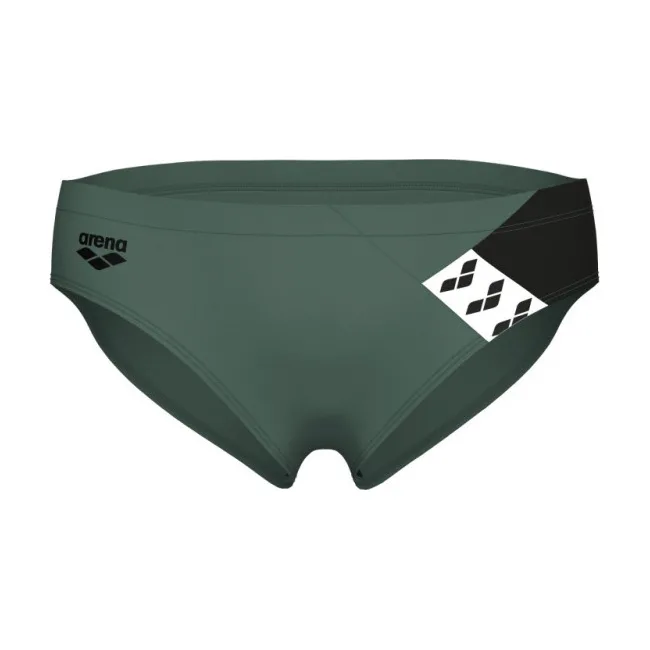 Плавки-слипы для мужчин Arena STRIPE SWIM BRIEFS оливкй, черный