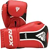 Боксерские перчатки RDX AURA PLUS T-17 Red/Black (капа в комплекте)