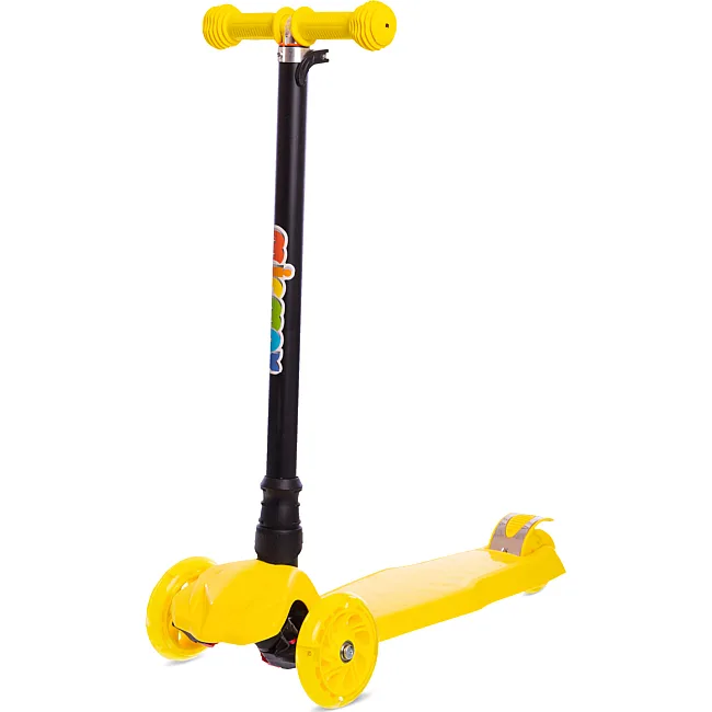 Самокат детский трехколесный складной MICMAX 3D MG-05 (Желтый)
