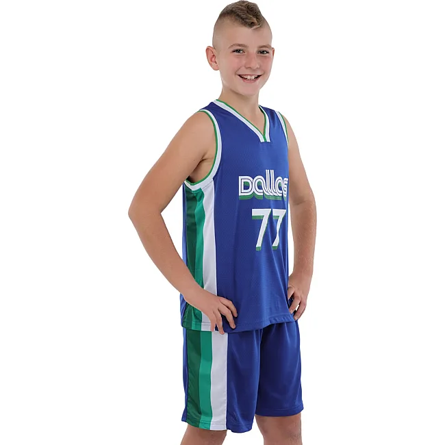 Распродажа! Детская баскетбольная форма NBA клуб Dallas Mavericks 77 BA-9453 (Синий)
