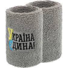 Спортивний напульсник, що вбирає вологу УКРАЇНА Єдина BC-9279 1шт (Сірий)