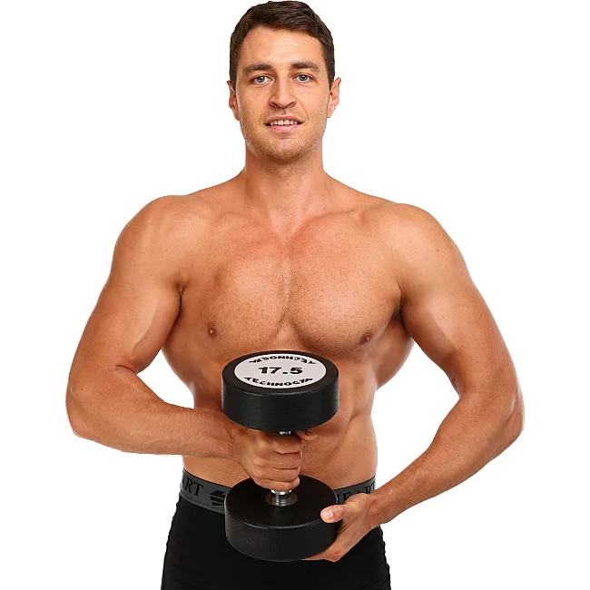 Гантель профессиональная
 с полиуретановым покрытием TECHNOGYM TG-1834-17_5 1шт 17,5кг