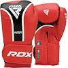 Боксерские перчатки RDX AURA PLUS T-17 Red/Black (капа в комплекте)