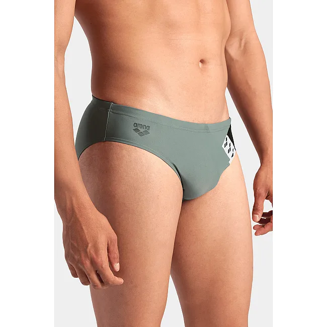Плавки-слипы для мужчин Arena STRIPE SWIM BRIEFS оливкй, черный