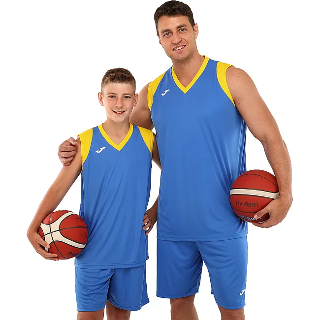 Баскетбольная форма
 майка и шорты JOMA

 FINAL II 102849-709 5XS-XXL (Синий-желтый)