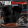 Боксерские перчатки TITLE Boxing Ko-Vert Black (бинты 4м. в комплекте)