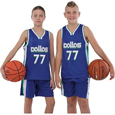 Детская баскетбольная форма NBA клуб Dallas Mavericks 77 BA-9453 (Синий)