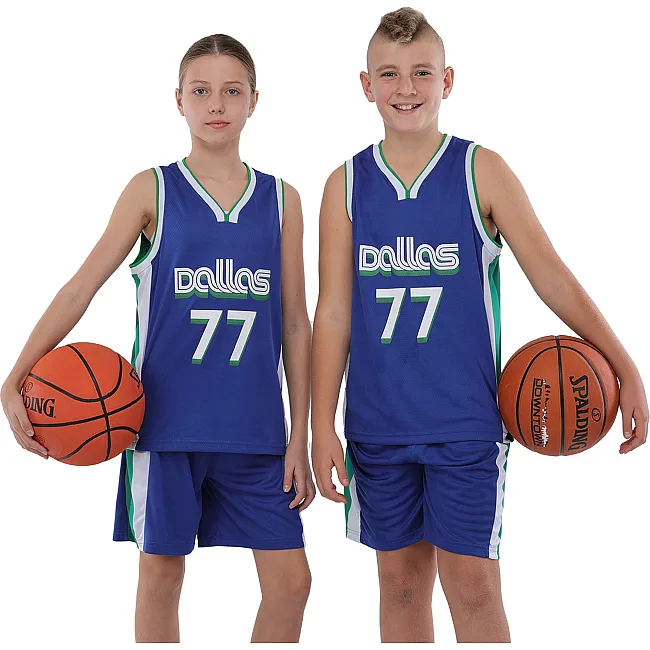Распродажа! Детская баскетбольная форма NBA клуб Dallas Mavericks 77 BA-9453 (Синий)