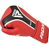 Боксерские перчатки RDX AURA PLUS T-17 Red/Black (капа в комплекте)