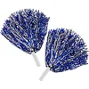 Помпони блискучі для чирлідингу з ручками SP-SPORT Pom-Poms C-0828 2шт (Синій-срібний)