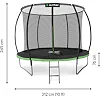 Батут OUTTEC Pumpkin с внутренней сеткой 10 футов 312 см черно-зеленый