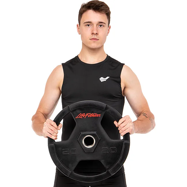 Блин для штанги обрезиненный
 LIFE FITNESS SC-80154B-20 51мм 20кг