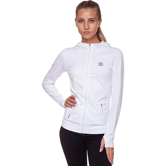 Спортивная кофта женская на молнии с капюшоном с вырезом для большого пальца V&X CO-6478