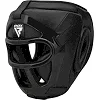 Боксерський шолом RDX T1 Grill Full Black (капа у комплекті)