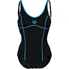 Купальник закрытый для женщин Arena TANIA CLIP BACK SWIMSUIT ONE P черный, голубой