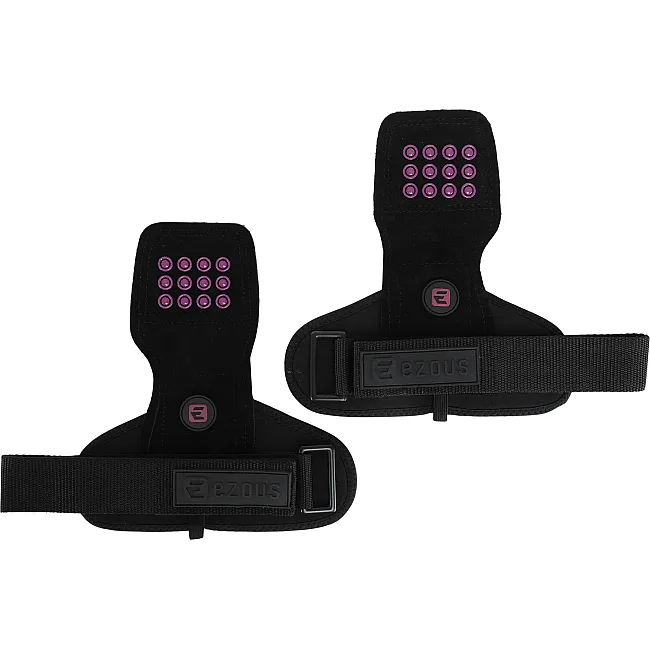 Накладки для подтягивания и тяги POWER GRASP EZOUS D-13 2шт (Черный-фиолетовый)