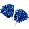 Помпони блискучі для чирлідингу з ручками SP-SPORT Pom-Poms C-0828 2шт (Синій-срібний)