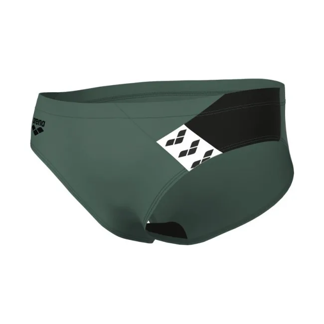Плавки-слипы для мужчин Arena STRIPE SWIM BRIEFS оливкй, черный