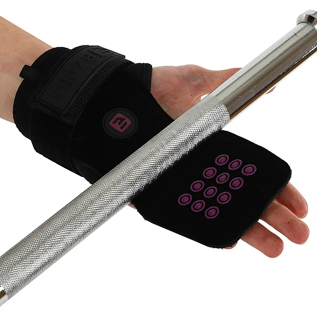 Накладки для подтягивания и тяги POWER GRASP EZOUS D-13 2шт (Черный-фиолетовый)