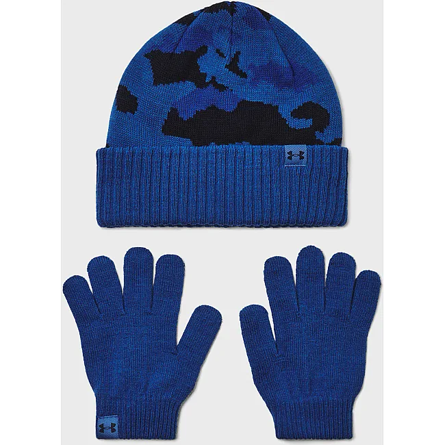 Набор детские шапка и перчатки UNDER ARMOUR B Beanie/Glove Combo синий, красный