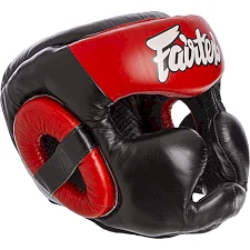Боксерский шлем с полной защитой кожаный FAIRTEX HG13-CLOSE