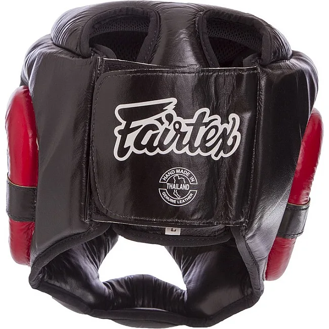 Боксерский шлем с полной защитой кожаный FAIRTEX HG13-CLOSE