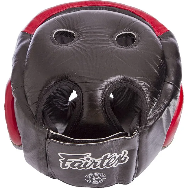 Боксерский шлем с полной защитой кожаный FAIRTEX HG13-CLOSE