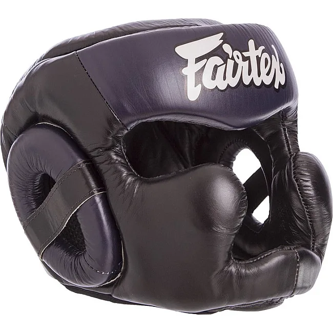 Боксерский шлем с полной защитой кожаный FAIRTEX HG13-CLOSE