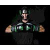 Боксерский шлем TITLE Boxing Matrix Black Neon Green