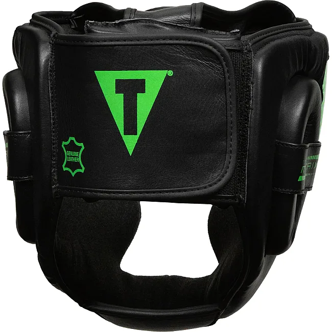 Боксерский шлем TITLE Boxing Matrix Black Neon Green