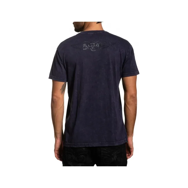 Футболка AFFLICTION Speed Crew SS Tee Purple Lava Wash