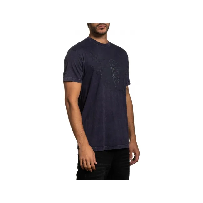 Футболка AFFLICTION Speed Crew SS Tee Purple Lava Wash