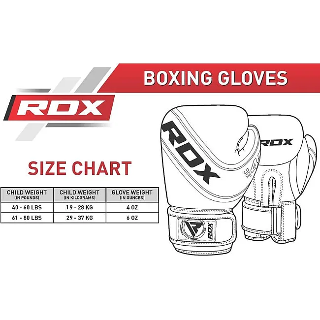 Перчатки детские для бокса RDX 4B Robo White Black
