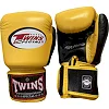 Перчатки для бокса TWINS Velcro Mesh Edition BGVLA1 Black Yellow