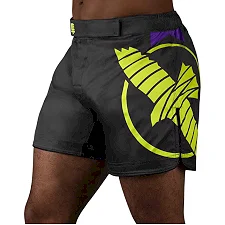 Шорти для ММА HAYABUSA Icon Mid-Thigh MMA Black Neon