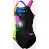Купальник закрытый для девочек Arena DOTS SWIMSUIT SWIM PRO BACK черный, розовый (для детей)