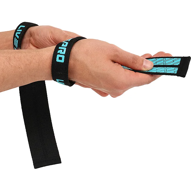 Лямки для тяги WRIST WRAPS LiveUp LP8723 2шт (Синій-чорний)