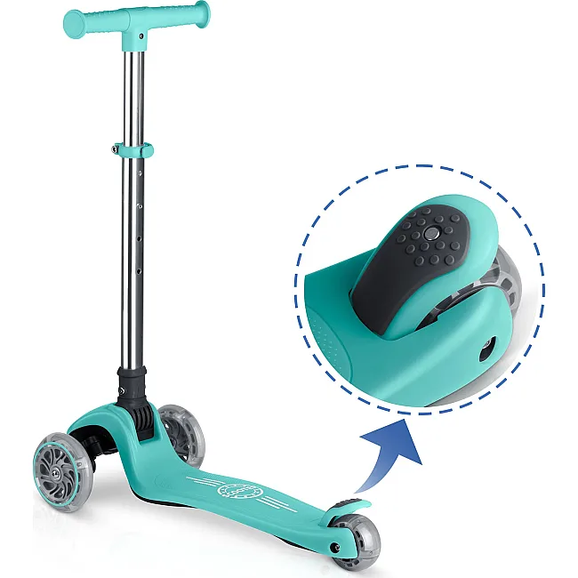 Детский самокат трехколесный Ricokids Glow бирюзовый