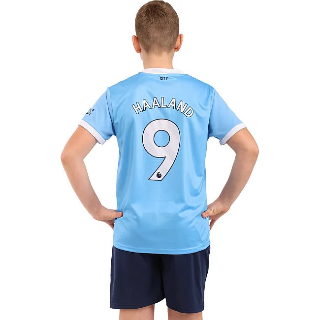 Футбольна форма дитяча із символікою клубу MANCHESTER CITY HAALAND 9 домашня 2026 SP-SPORT CO-617 (Блакитний-білий)