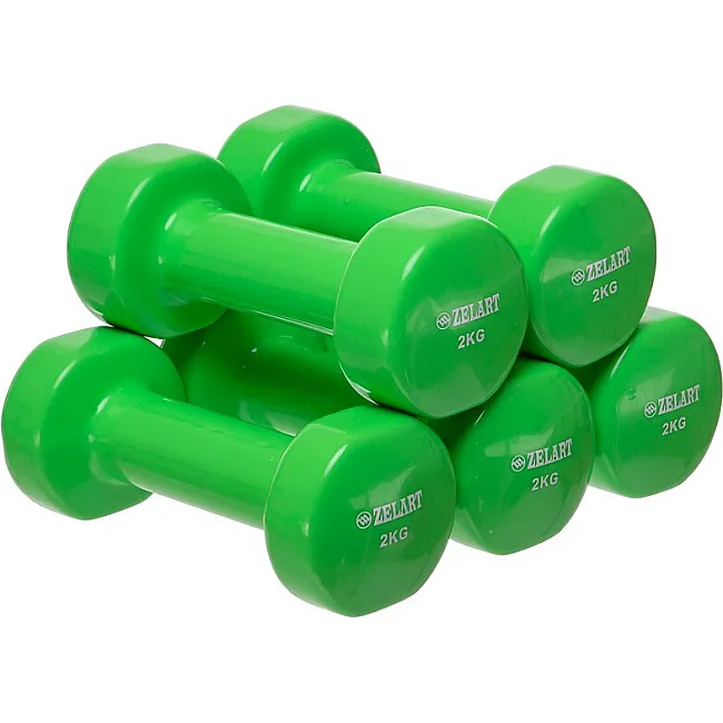 Гантели для фитнеса виниловые ZELART Beauty TA-5225-2 (Фиолетовый)