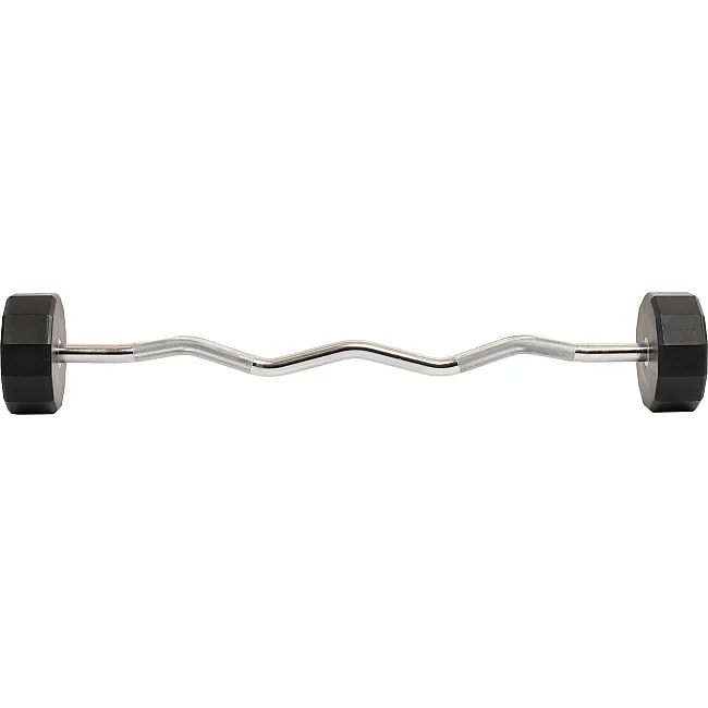 Штанга неразборная с фиксированным весом изогнутая PEV HAMMER STRENGHT TA-9978-35 (Черный)