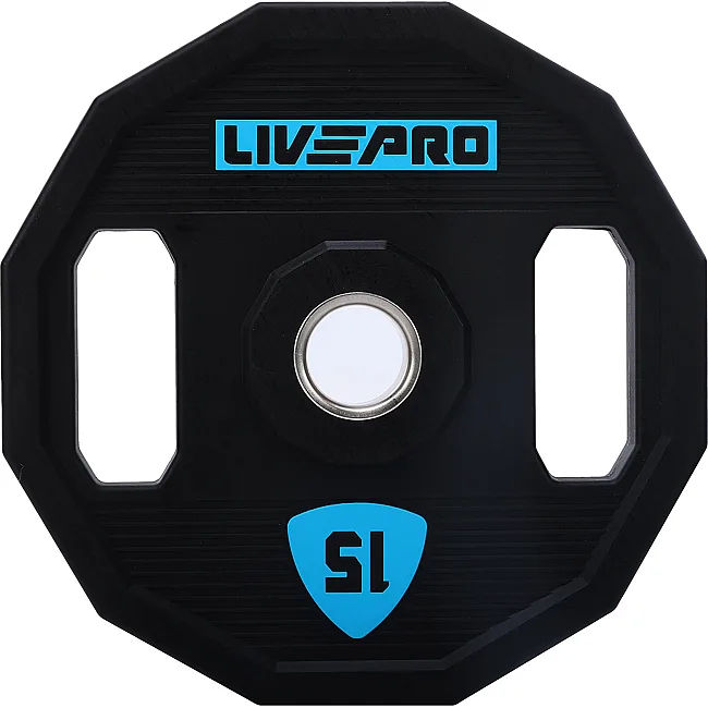 Блины диски полиуретановые 2 Handle металлическая втулка LiveUp LP8023-15 ø51мм 15кг