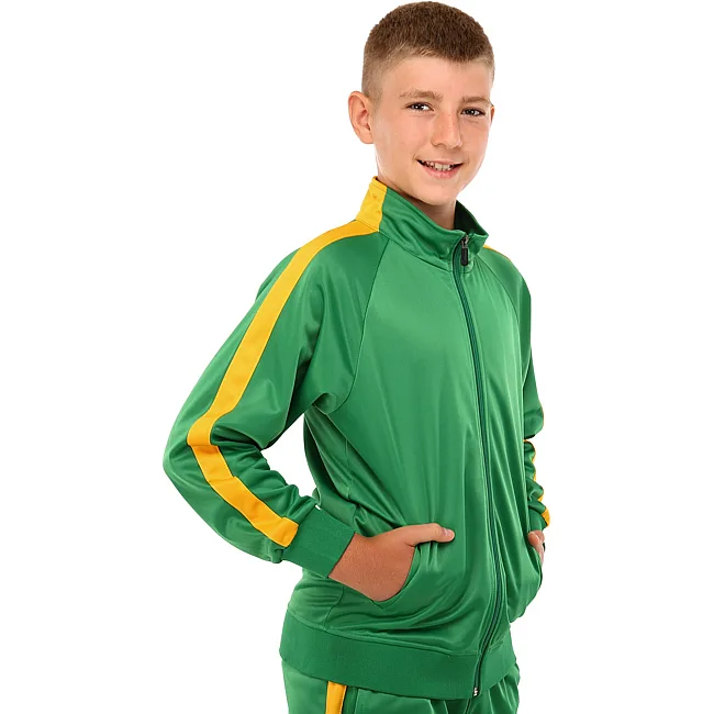 Спортивный костюм
 детский кофта на молнии и брюки LIDONG LD-581 26-32 (Черный-салатовый)