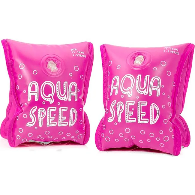 Детские нарукавники для плавания Aqua Speed PREMIUM 6086 малиновый возраст 1-3
