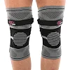 Наколенники спортивные эластичные компрессионные с фиксирующим ремнем KNEE BRACE EZOUS A-07 2шт (Серый-черный)