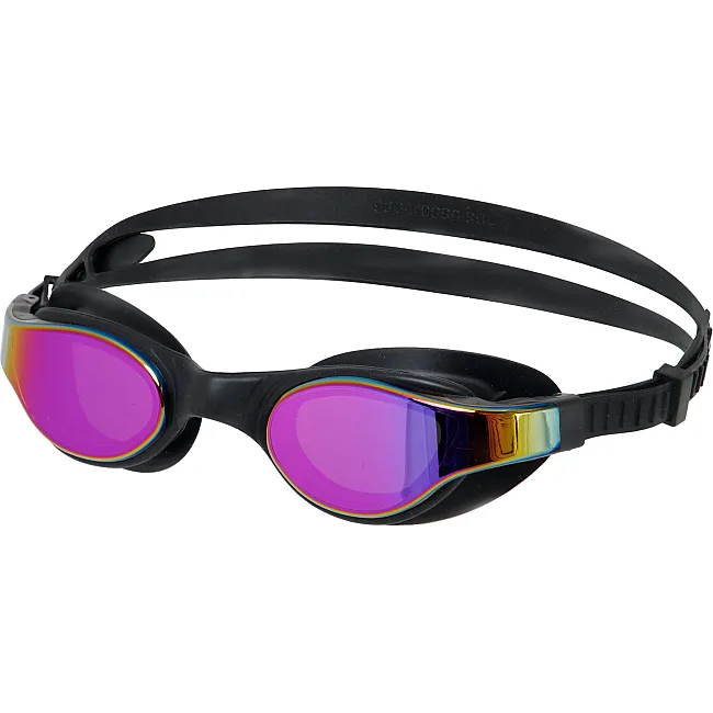 Очки для плавания взрослые радужные линзы MADWAVE
 RAY Rainbow M042003 (Черный)