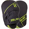 Лапа боксерская изогнутая тренировочная кожа ZELART VL-3148 25x18x5см 2штуки (Черный-салатовый)