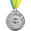 Жетон-наклейка на медаль на кубок ø25мм SP-SPORT Плавання 25-0090 (Срібний)