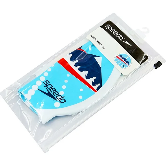 Шапочка для бассейна
 силиконовая для взрослых SPEEDO SLOGAN PRINT 808385B956 LIGHT ADRIATIC